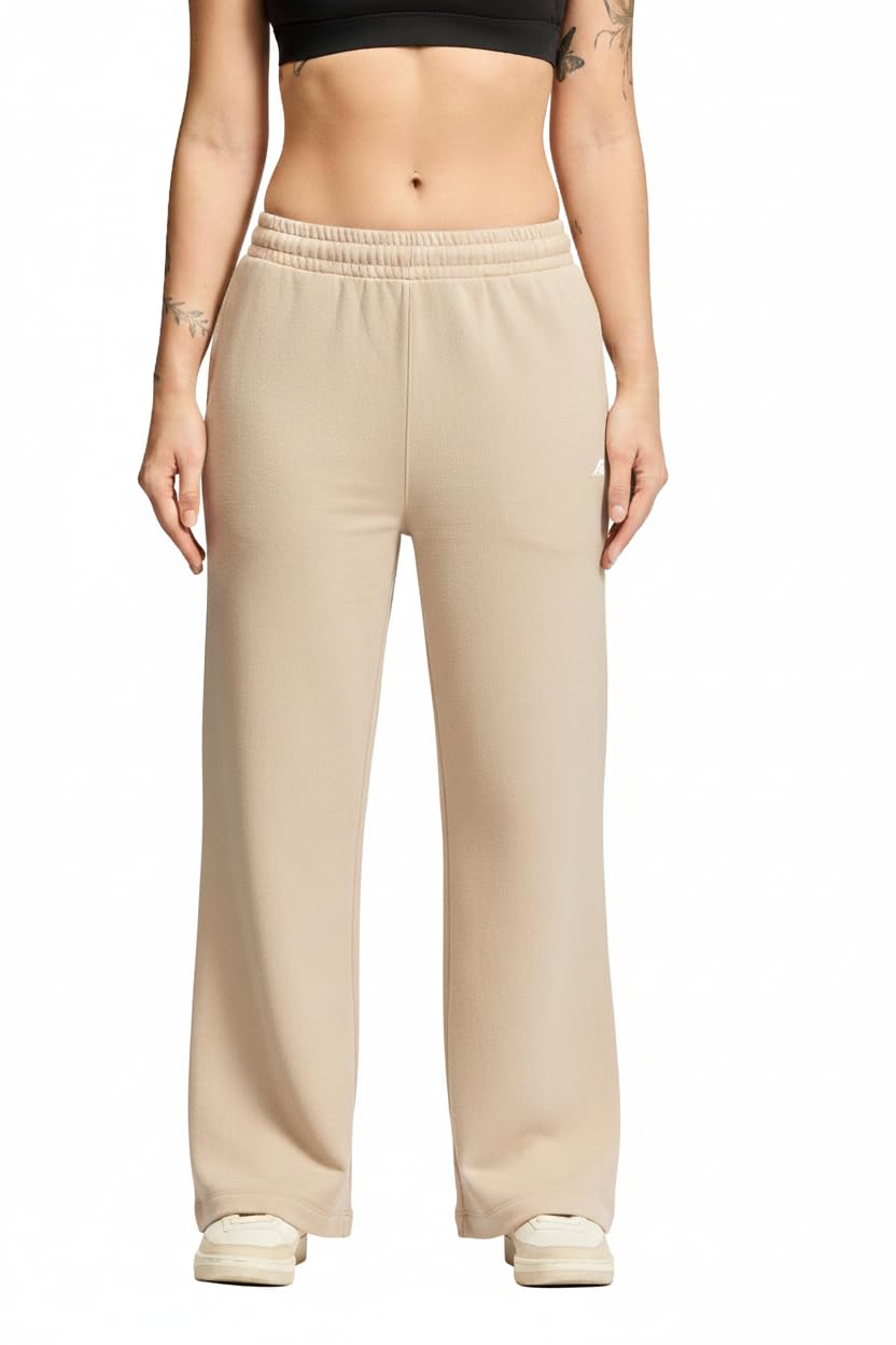 Boldfit Track Pants for Woman, Trousers for Women Wide Leg, Gym Pant with Pockets, Adjustable Drawstring Waist Lower, Workout & Running Women Sports Joggers