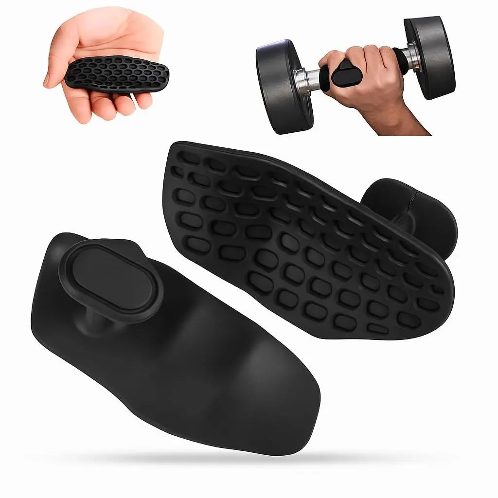 Rubber Weight Lifting Grip for Men - Lifting Hook Straps for Gym Deadlifiting | Gym Gloves for Men Women Anti Slip Grip | Dumbbell Barbell Grip (Black)