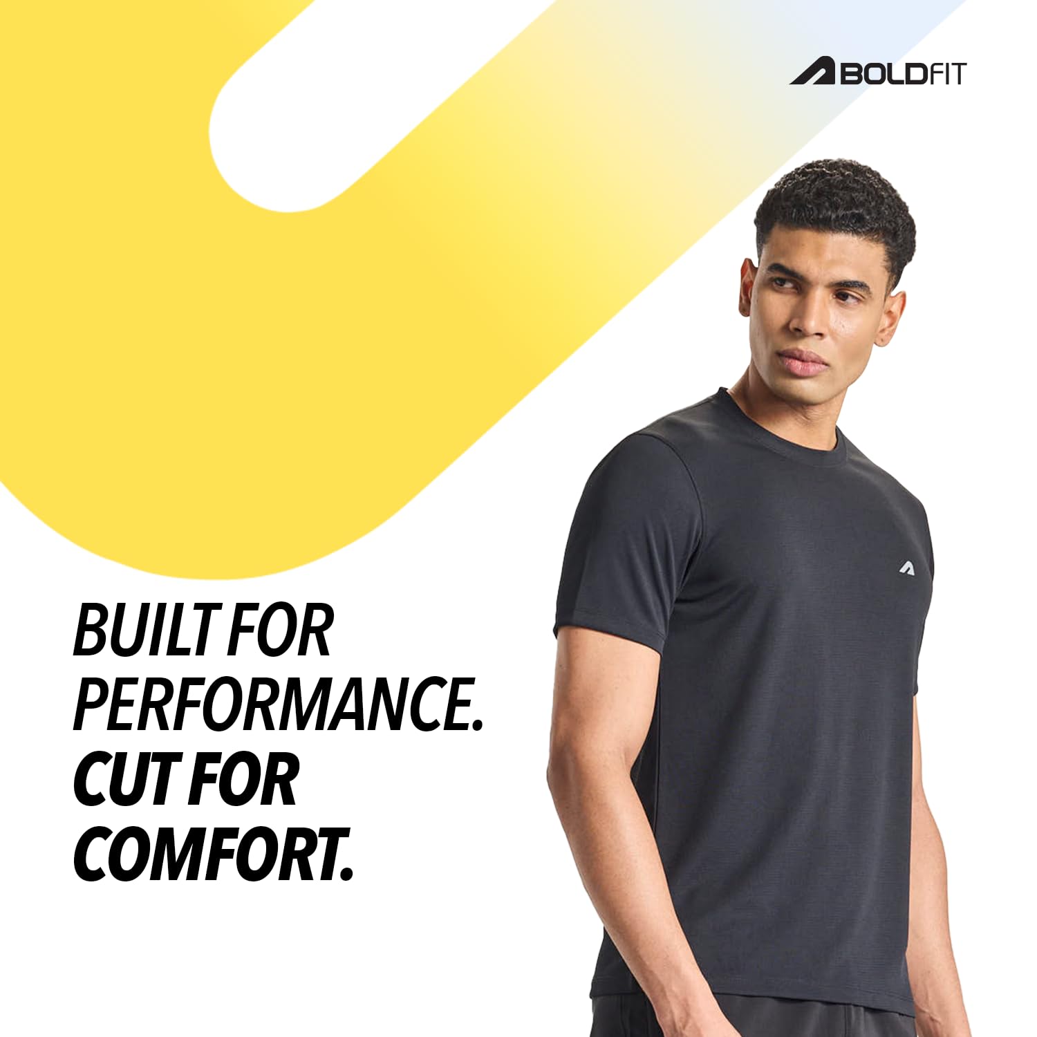 Boldfit Tshirt for Man Regular fit Gym t Shirts for Men Workout Active wear t Shirt for Man Running Mens t-Shirts Running Tshirt for Men Workout Gym wear Mens, Polyester