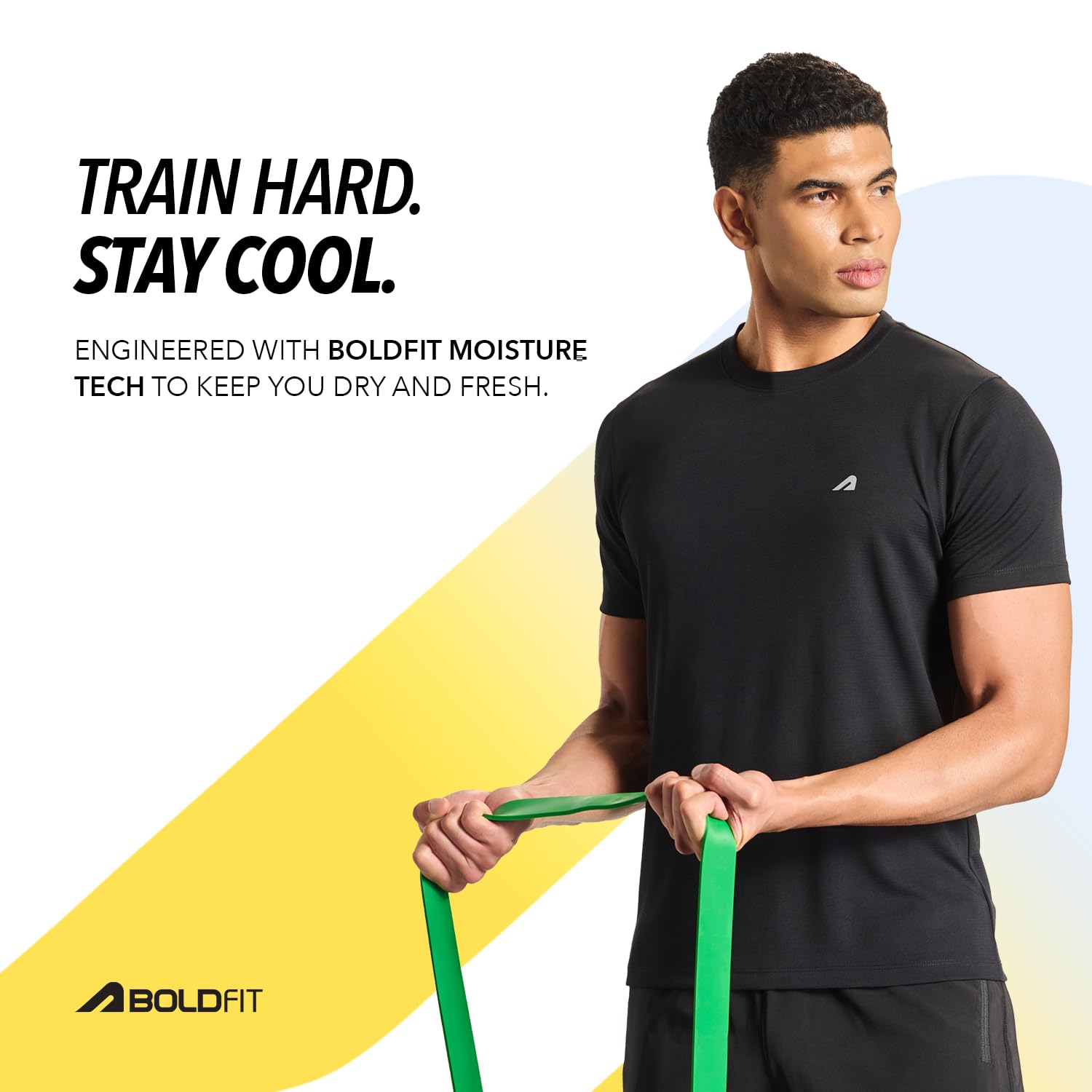 Boldfit Tshirt for Man Regular fit Gym t Shirts for Men Workout Active wear t Shirt for Man Running Mens t-Shirts Running Tshirt for Men Workout Gym wear Mens, Polyester
