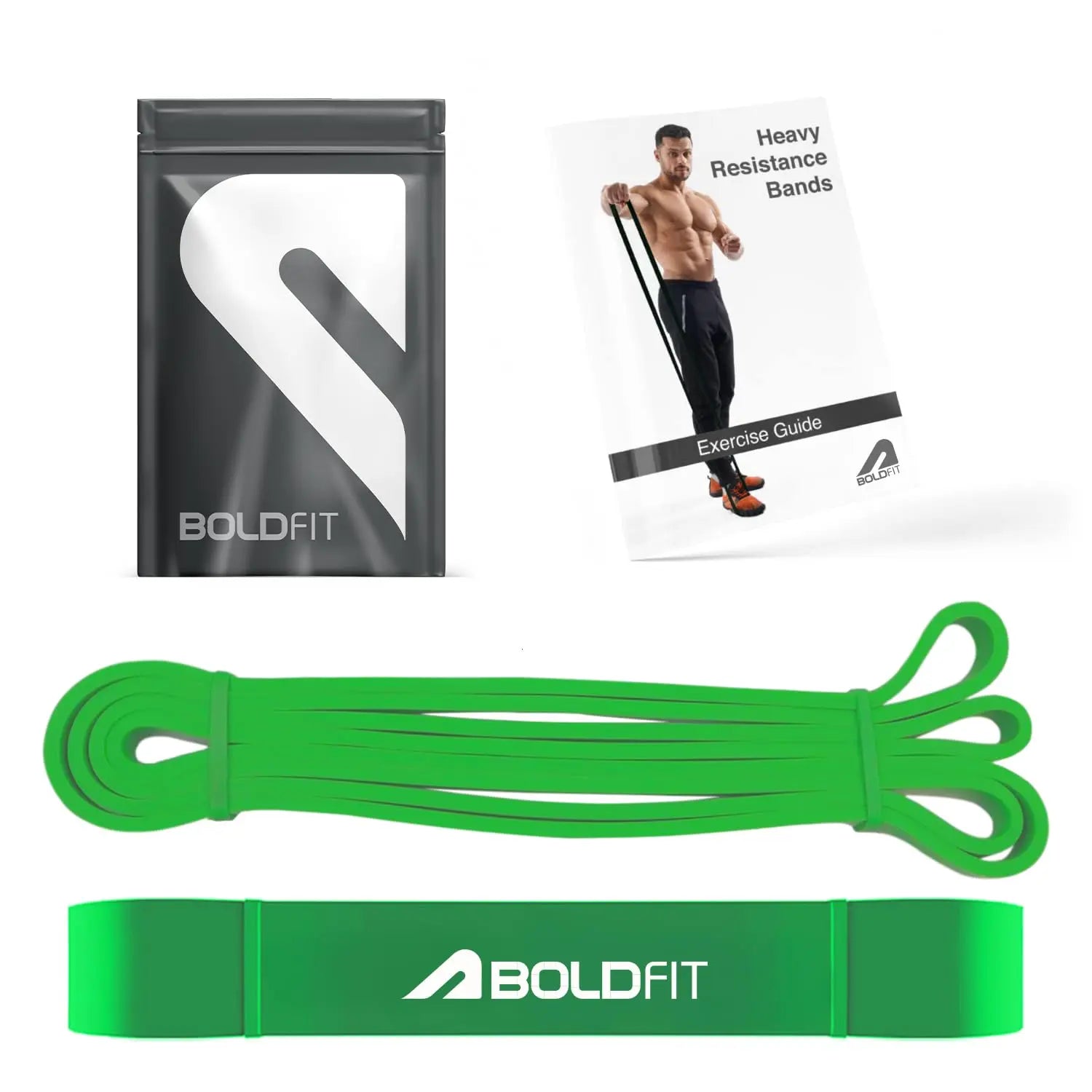 Boldfit Heavy Resistance Band for Exercise & Stretching (Yellow, Red and Black)
