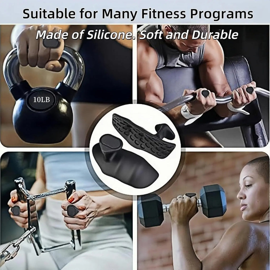 Rubber Weight Lifting Grip for Men - Lifting Hook Straps for Gym Deadlifiting | Gym Gloves for Men Women Anti Slip Grip | Dumbbell Barbell Grip (Black)