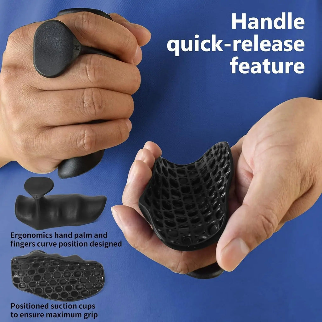 Rubber Weight Lifting Grip for Men - Lifting Hook Straps for Gym Deadlifiting | Gym Gloves for Men Women Anti Slip Grip | Dumbbell Barbell Grip (Black)