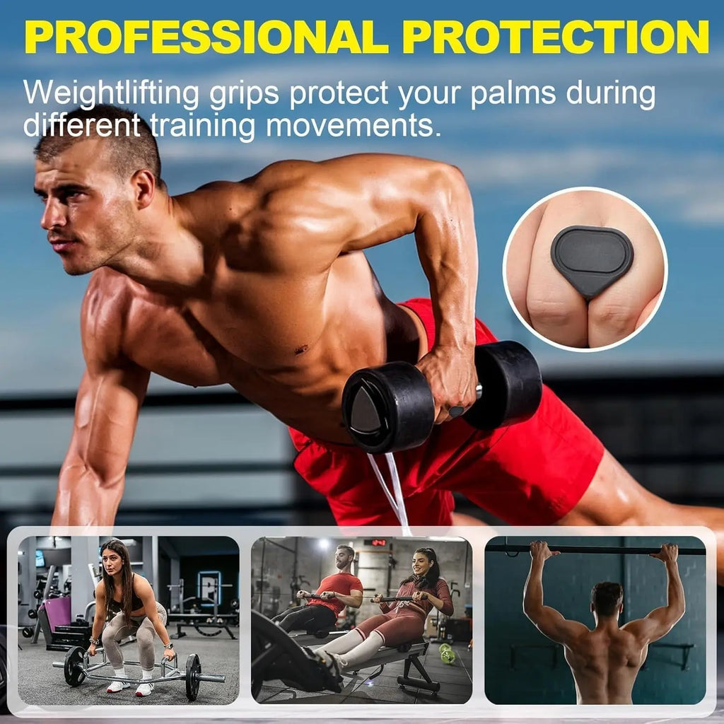 Rubber Weight Lifting Grip for Men - Lifting Hook Straps for Gym Deadlifiting | Gym Gloves for Men Women Anti Slip Grip | Dumbbell Barbell Grip (Black)
