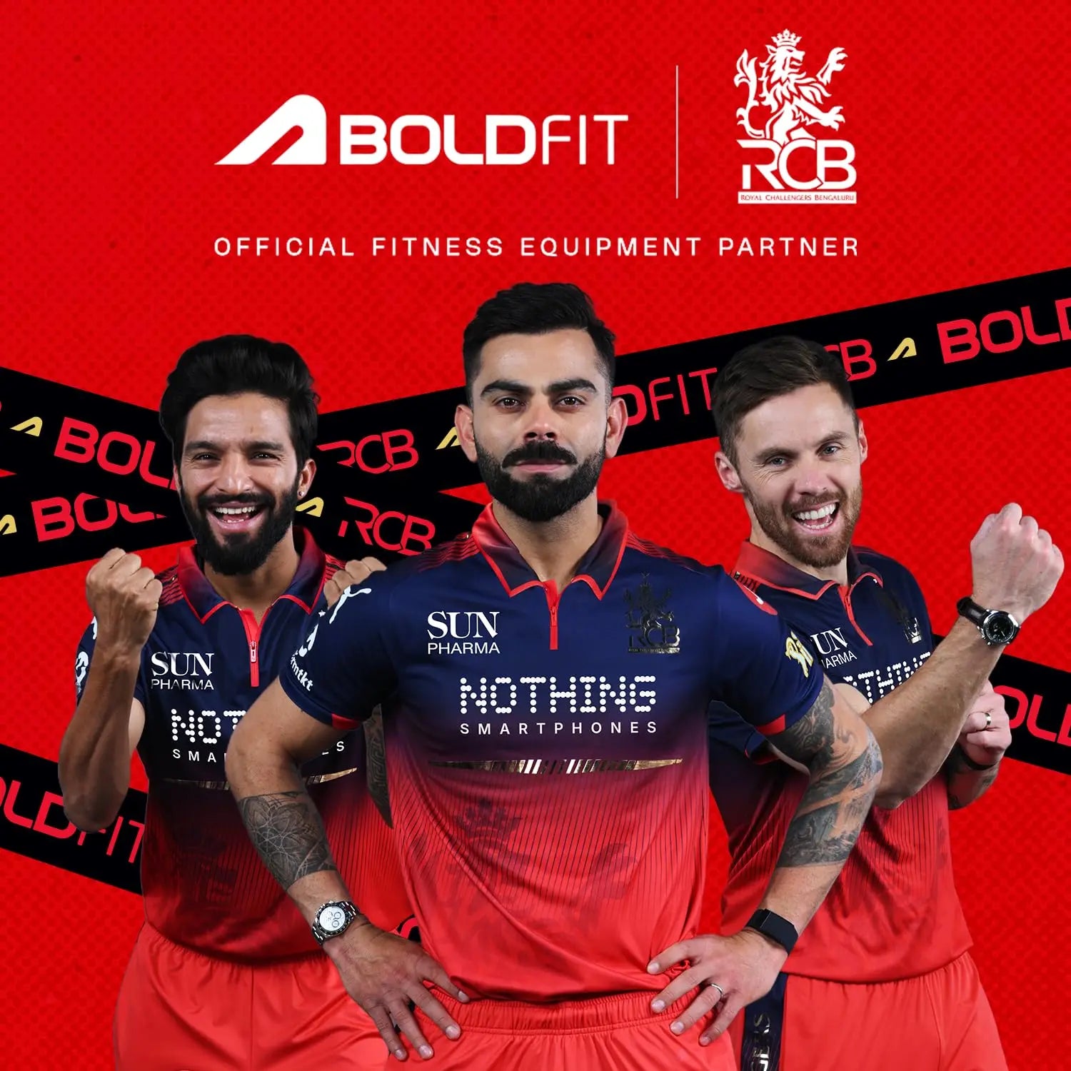 Boldfit Heavy Resistance Band for Exercise & Stretching (Yellow, Red and Black)