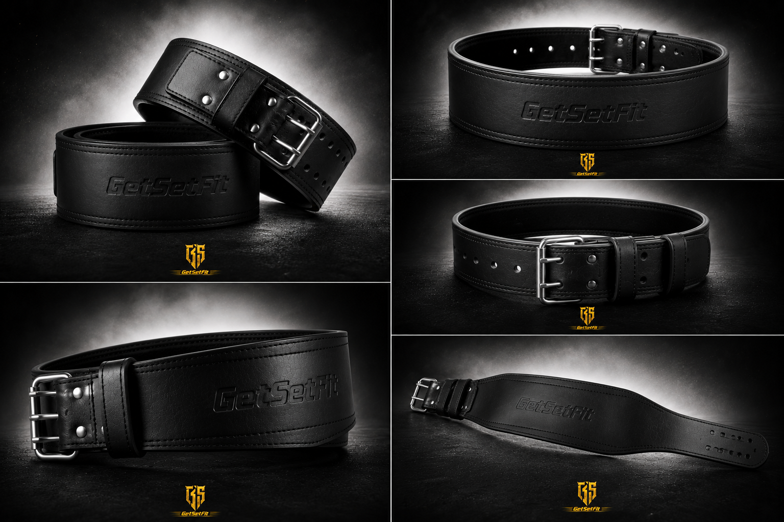 Get Set Fit Unisex Weightlifting Belt for Gym, Powerlifting, Squats & Deadlifts